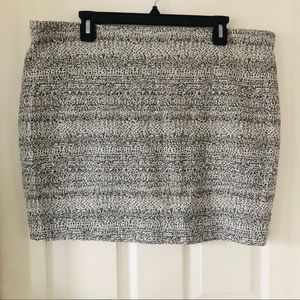 NWT EXPRESS grey stretchy textured tweed cotton stretch miniskirt SIZE XL